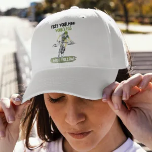 "Free Your Mind Your Legs Will Follow" Motivational Cycling Cap