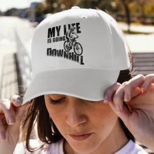 "My Life Is Going Downhill" Funny Mountain Biker Cap