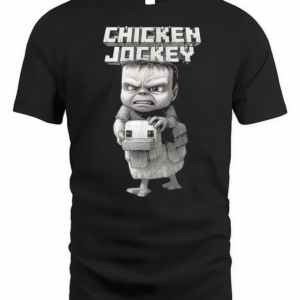 Funny Chicken Jockey Farm Animal Gift Cartoon Graphic Shirt